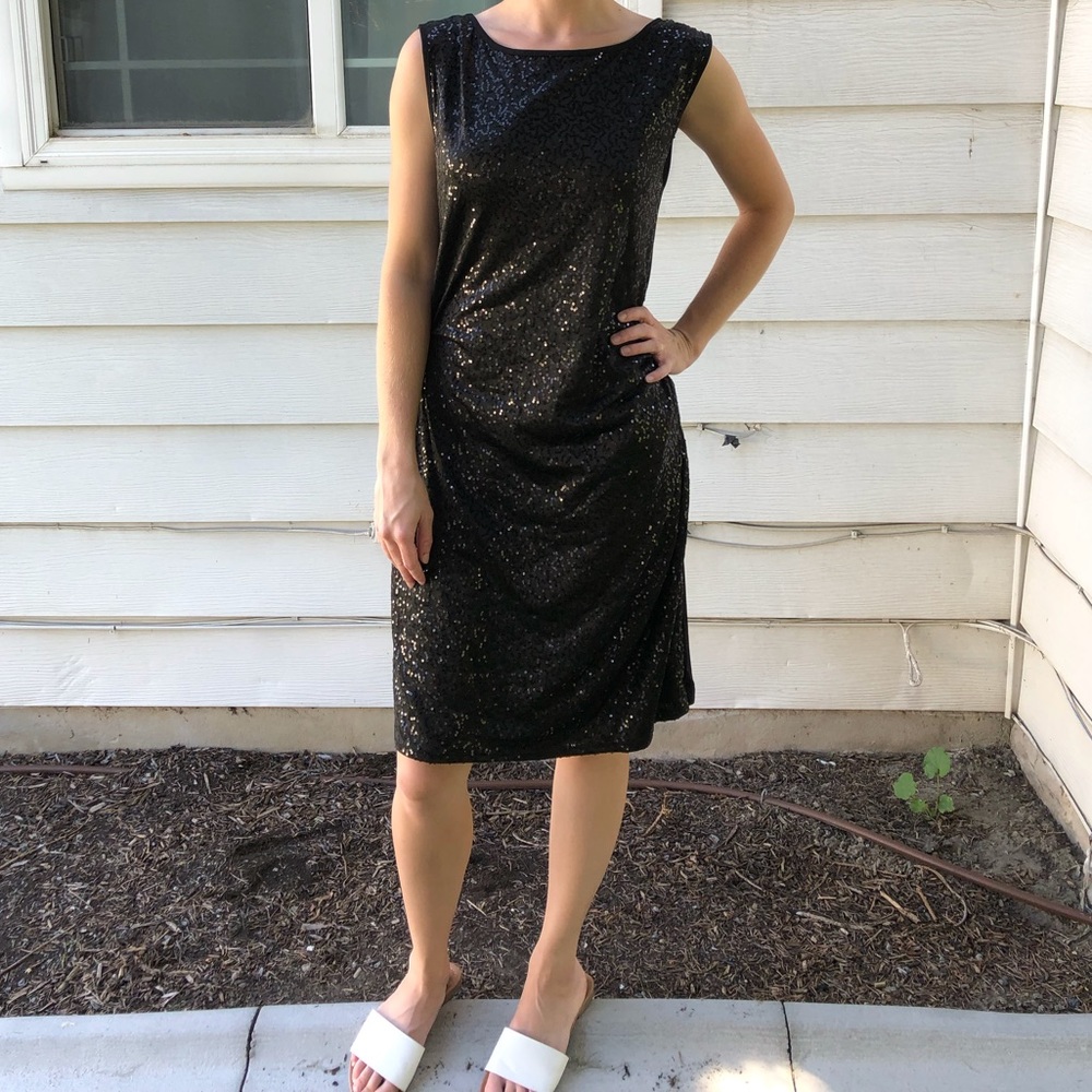 Black sequined dress